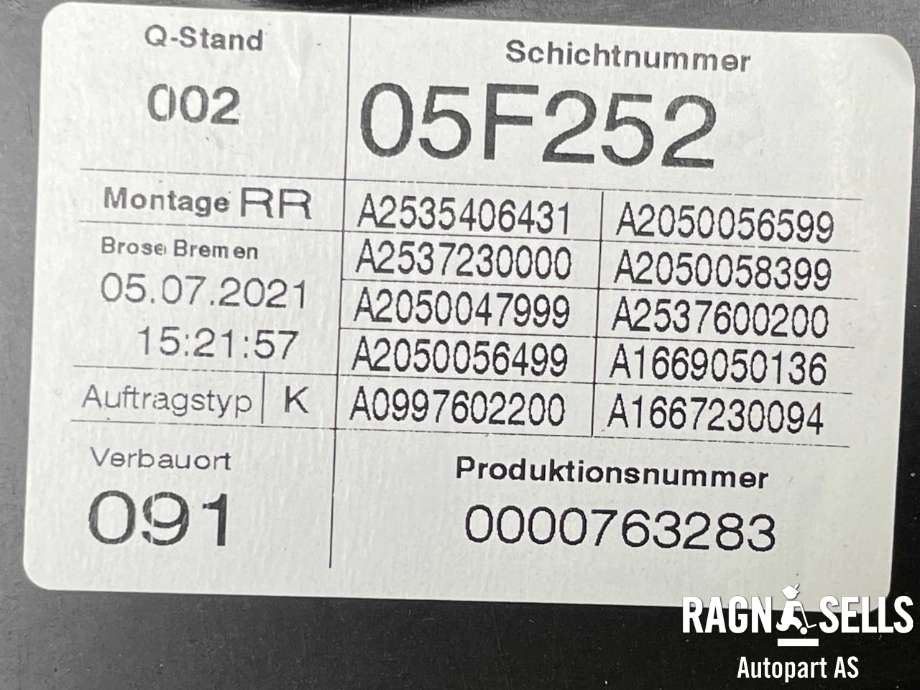 Ruteheis høyre bak til Mercedes EQC 2019-->> (A 253 730 82 02|A 213 906 06 02|)