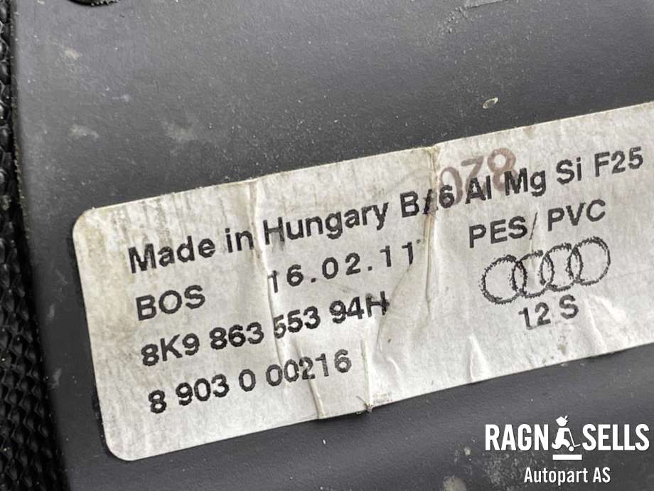 Bagasjerom rollon til Audi A4 2007-2014 (Type IV) (B8) (B8) (8K9 863 553|)
