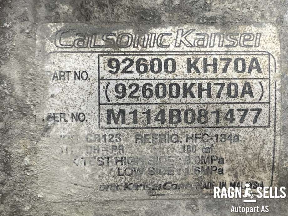 Aircondition kompressor til Nissan Navara 2010-2015 (Fase 2) (D40) (D40) (92600KH70A|92600-EB70A|)