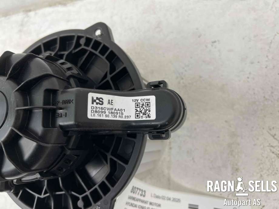 Varmeapparat motor til Hyundai Ioniq Electric 2016-2019 (Fase 1)  (97113G2000|)