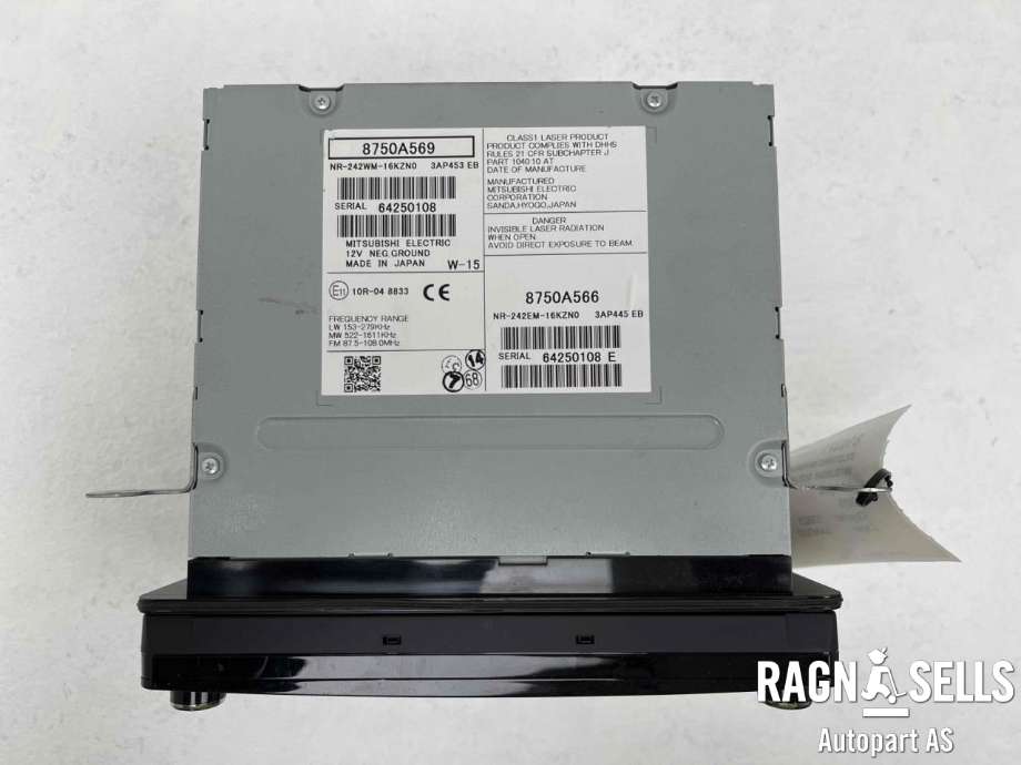 Bilstereo navigasjon til Mitsubishi Outlander 2015-->> (Type III, Fase 2) (8750A569|64250108|)