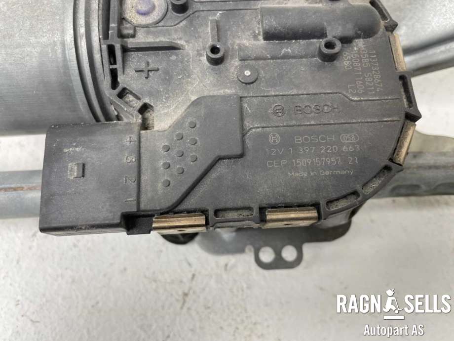 Viskermotor frontrute komplett m/overføring til VW Golf VII 2012-2017 (Fase 1) (5G1 955 023 C|3397021672|5G1955119A)