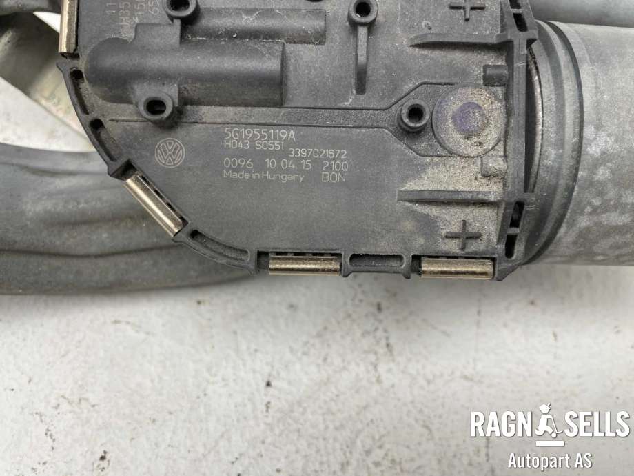 Viskermotor frontrute komplett m/overføring til VW Golf VII 2012-2017 (Fase 1) (5G1 955 023 C|3397021672|5G1955119A)