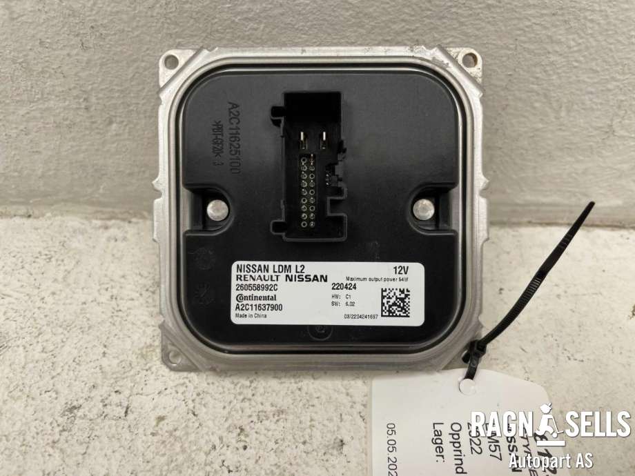 Styreenhet LED til Nissan Leaf 2018-->> (Type II)  (CONTINENTAL|260558992C|A2C11637900|)