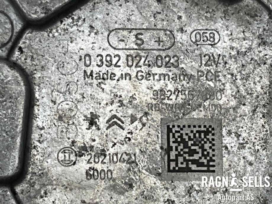 Vannpumpe elektrisk til Citroën ë-C4 2020-->> (BOSCH|9827567880|0392024023|)