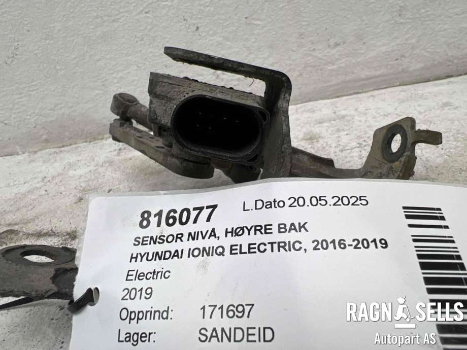 Sensor nivå, høyre bak til Hyundai Ioniq Electric 2016-2019 (Fase 1)  (92190G7000|)