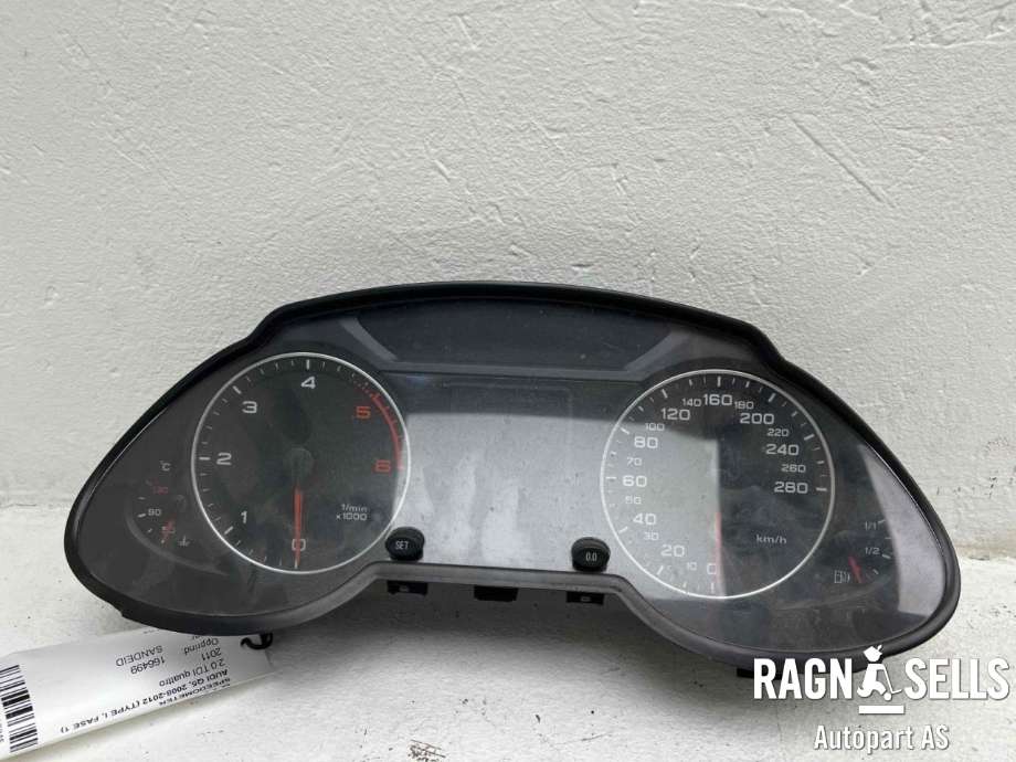 Speedometer til Audi Q5 2008-2012 (Type I, Fase 1) (8R0920931B|8R0 920 931 BX|503002381405)