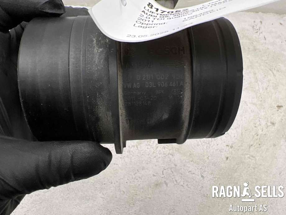 Luftmengde/luftmassemåler til Audi Q5 2008-2012 (Type I, Fase 1)  (BOSCH|03L906461A|0281002956|)
