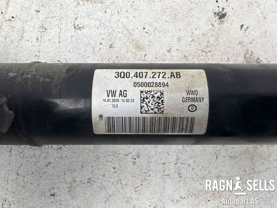 Drivaksel høyre foran, diesel/manuell til VW Caddy 2015-2020 (Type III, Fase 3) (300407272AB|3Q0 407 762 LX|)