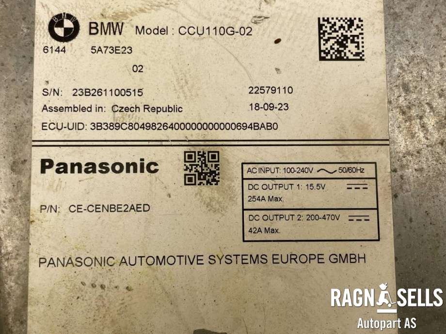 Batterilader (OBC - On Board Charger) til BMW iX1 2023-->> (U11) (U11) (61 44 5 A73 E23|61 44 5 A8F 938|61 44 5 B68 313)