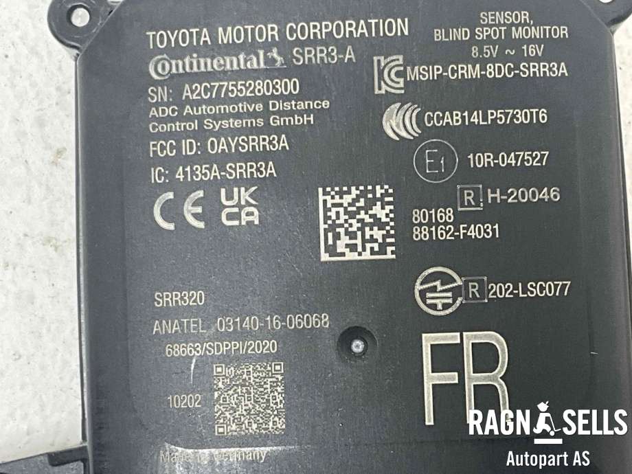 Sensor radar til Toyota C-HR 2016-->>  (CONTINENTAL|88162F4031|A2C7755280300|)
