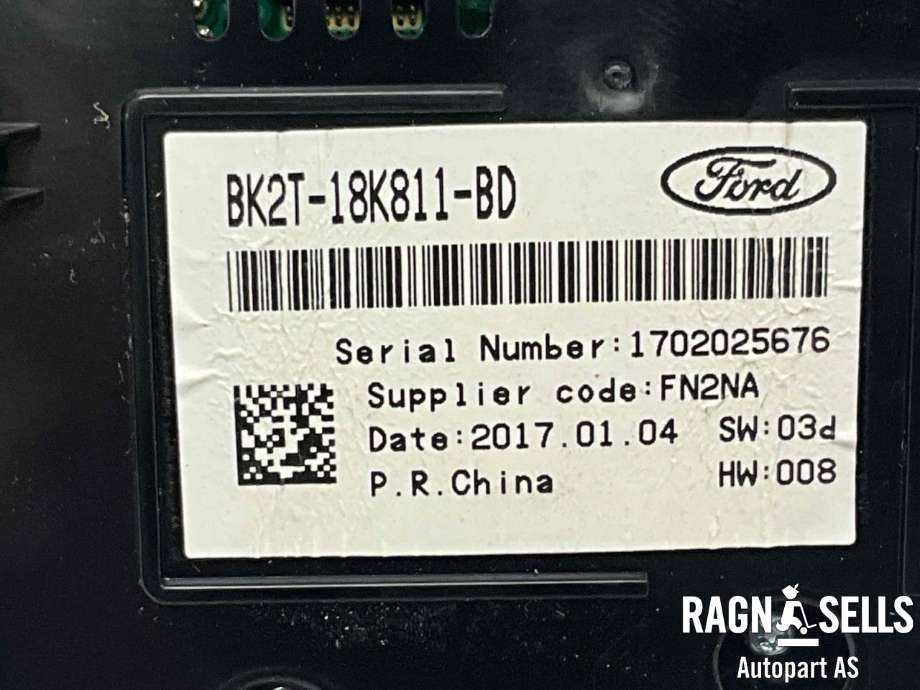 Bilstereo betjeningspanel til Ford Transit Connect 2013-2018 Type II, Fase 1  (BK2T-18K811-BD|BK2T-18K811-BE|)