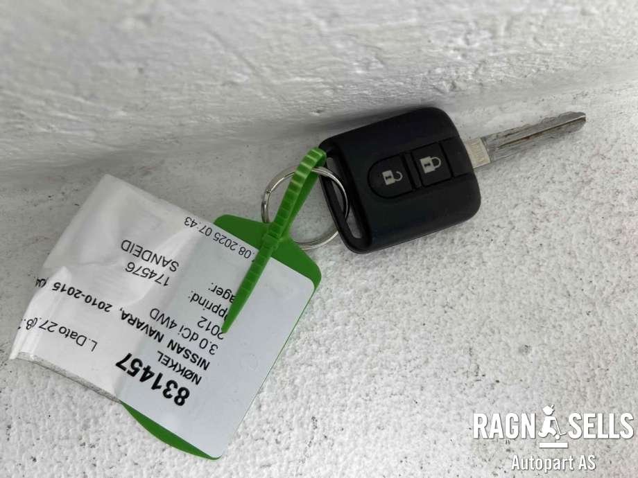 Nøkkel til Nissan Navara 2010-2015 (Fase 2) (D40) (D40) (28268AX61A|)
