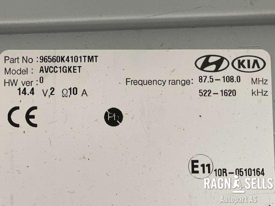 Bilstereo navigasjon til Hyundai Kona 2017-2021 (Type I, Fase 1) (96560K4101TMT|)
