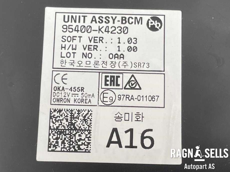 Styreenhet comfort (BCM) til Hyundai Kona 2017-2021 (Type I, Fase 1) (95400-K4230|)