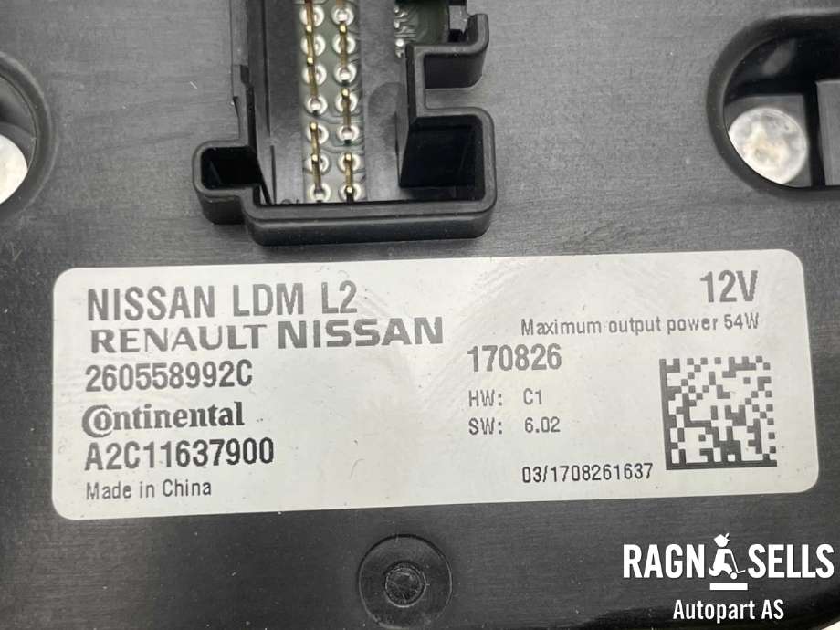 Styreenhet LED til Nissan Leaf 2018-->> (Type II) (260558992C|A2C11637900|)