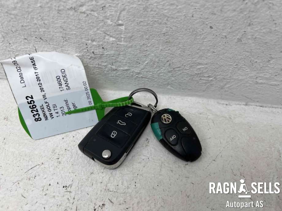 Nøkkel til VW Golf VII 2012-2017 (Fase 1) (5G0 959 752 BA|)