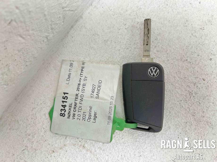Nøkkel til VW Crafter 2016-->> (Type II)  (7C0 959 752 G|)