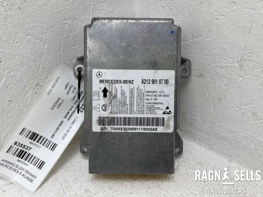 Airbag elektronikk til Mercedes E-Klasse 2009-2013 (Fase 1) (W212) (W212) (A 212 901 07 00|)