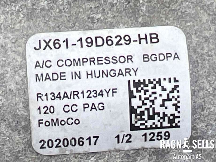Aircondition kompressor til Ford Transit Connect 2018-->> Type II, Fase 2  (JX61-19D629-HC|JX61-19D629-HB|JX6119D629HA|JX6119D629HB|JX6119D629HC|2203489|2469393|2634805)