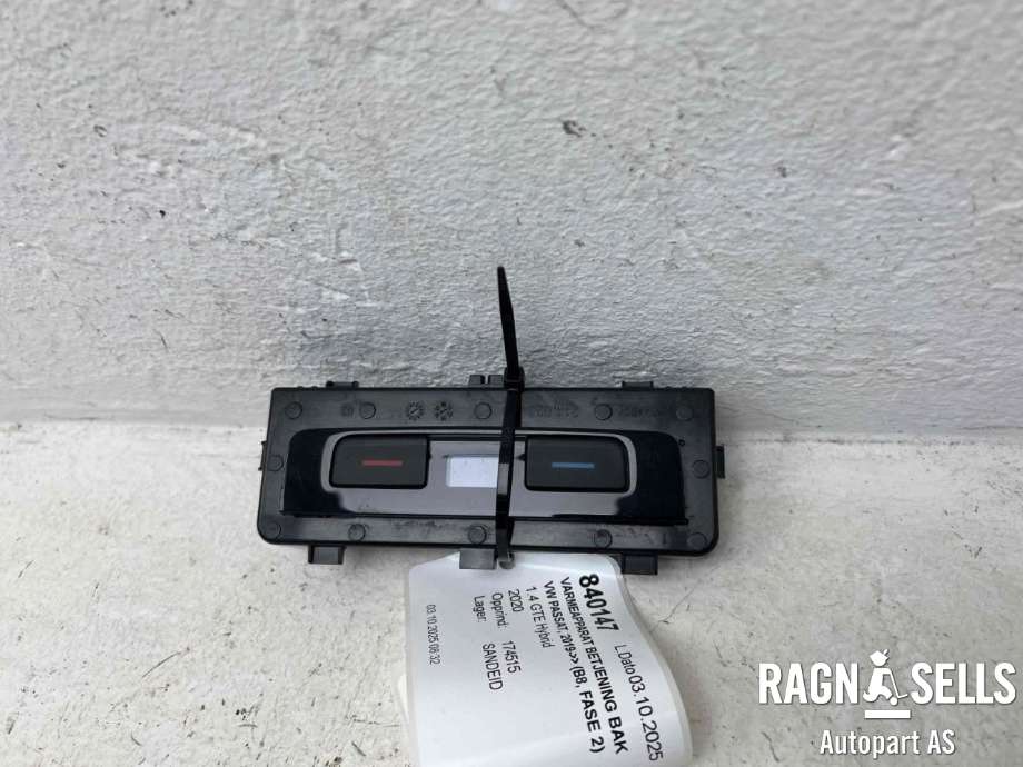 Varmeapparat betjening bak til VW Passat 2019-->> (Fase 2) (B8) (B8) (3G0 907 049 D|5HB011870-38|)