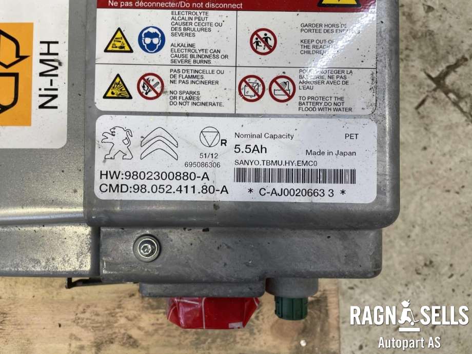 Batteripakke hybrid til Citroën DS5 2012-2017  (16 098 667 80|)