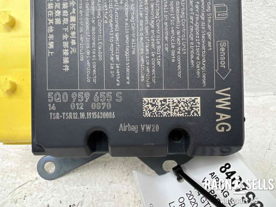 Airbag elektronikk til VW Passat 2019-->> (Fase 2) (B8) (B8) (5Q0959655S|5WK44882|)