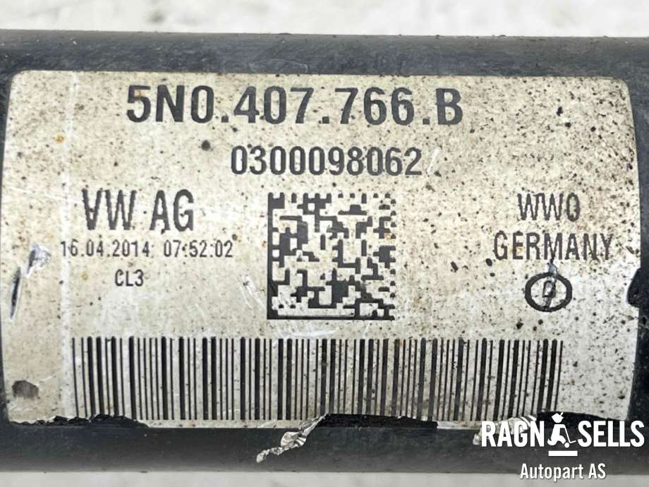 Drivaksel høyre foran, diesel/manuell til VW Tiguan 2011-2016 (Type I, Fase 2)  (5N0 407 762 F|5N0 407 762 FX|)