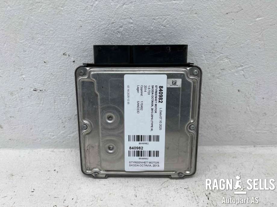 Styreenhet motor til Škoda Octavia 2013-2016 (Type III, Fase 1)  (BOSCH|04L 906 021 P|04L907309B|0281018510)