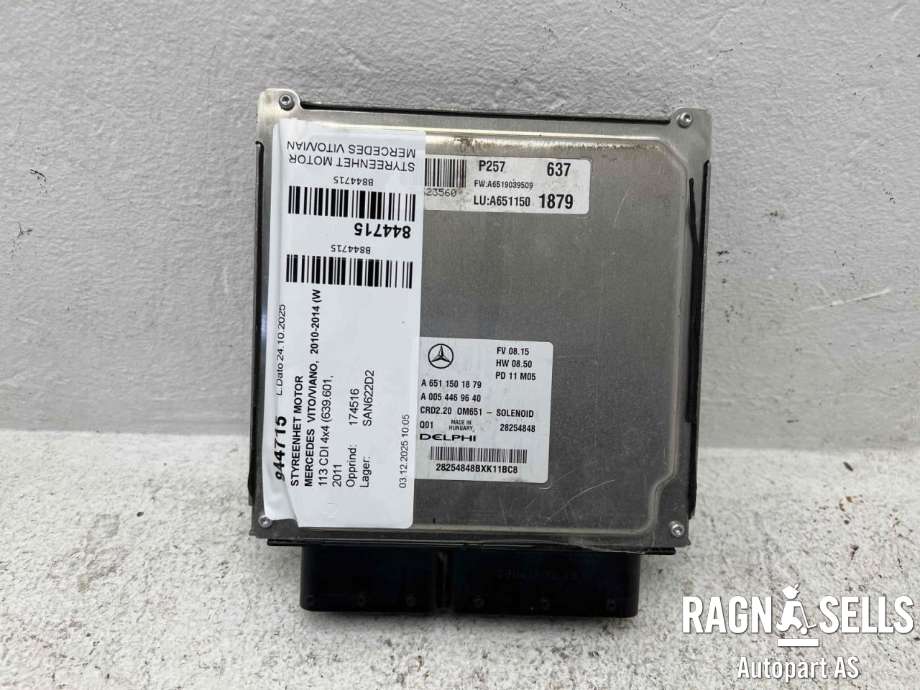 Styreenhet motor til Mercedes Vito/Viano 2010-2014 (Fase 2) (W639) (W639) (DELPHI|A 651 150 18 79|A0054469640|28254848|)