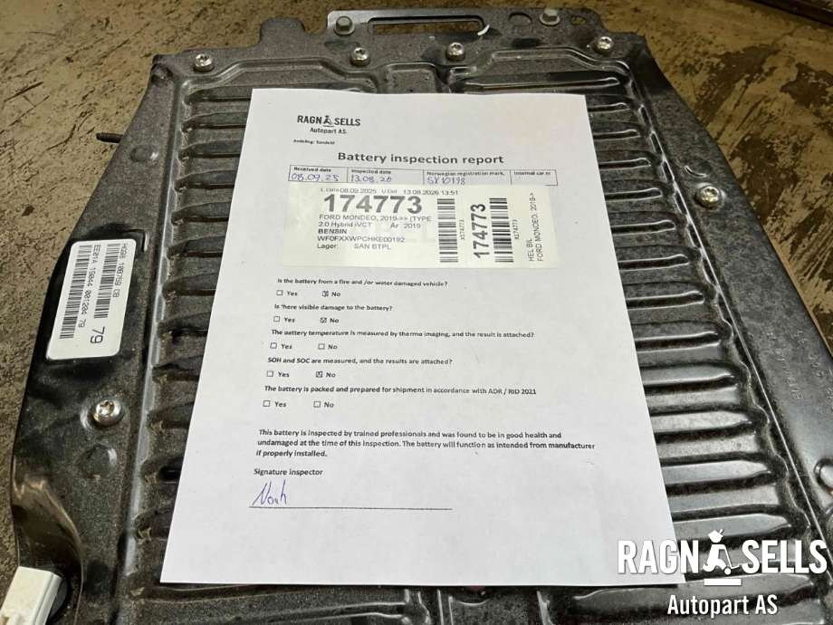 Batteripakke hybrid til Ford Mondeo 2019-->> (Type V, Fase 2)  (2522071|)