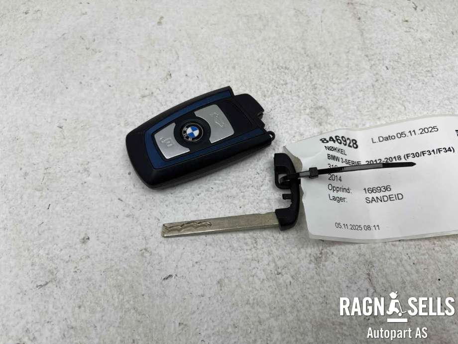 Nøkkel til BMW 3-Serie 2012-2018 (F30/F31/F34) (F30/F31/F34) (66 12 5 A57 FC3|)