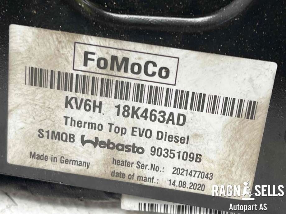Dieselvarmer til Ford Transit Connect 2018-->> Type II, Fase 2 (KV6H-18K463-AF|KV6H-18K463-AD|9035109B)