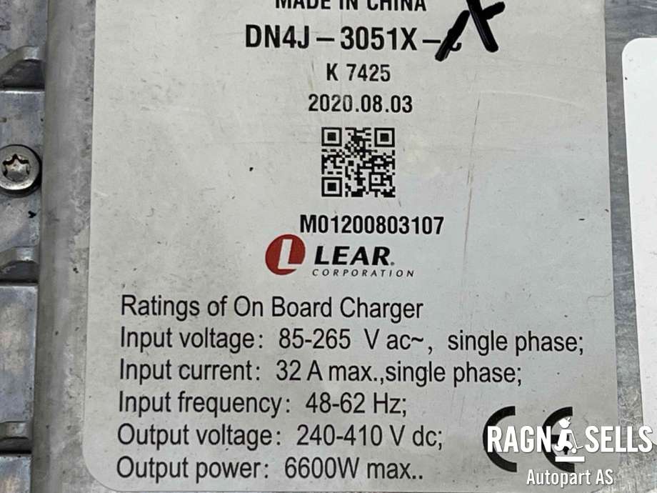 Batterilader (OBC - On Board Charger) til Mazda MX-30 2020-->> (DN4J-3051X-F|)