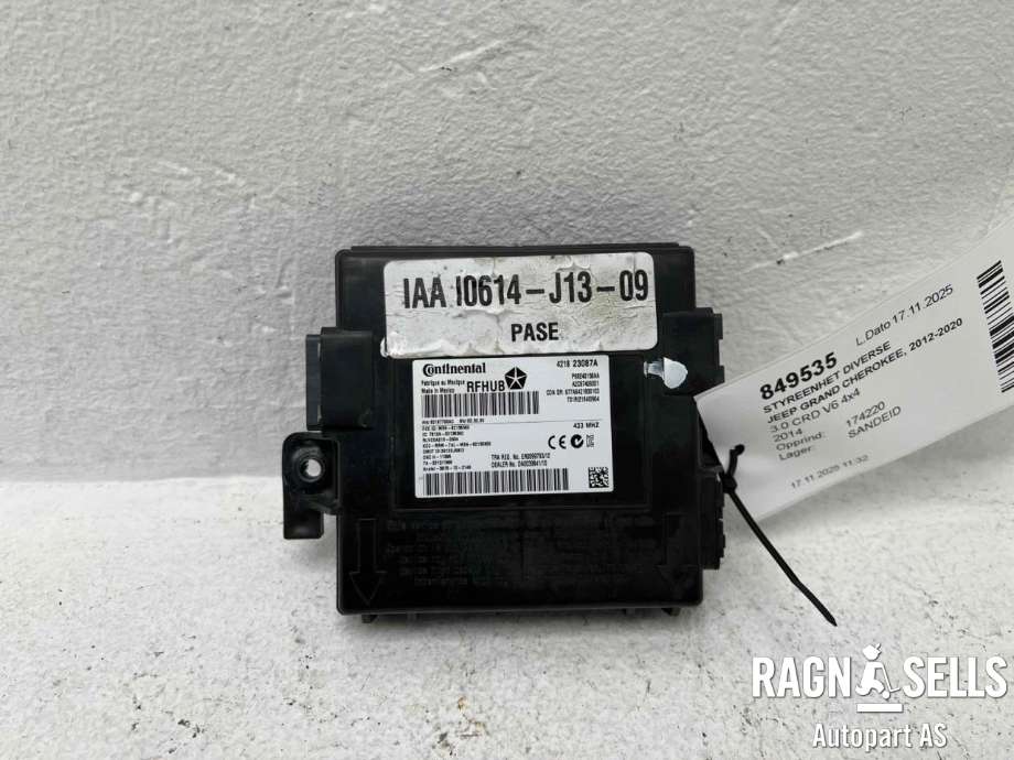Styreenhet diverse til Jeep Grand Cherokee 2012-2020 (CONTINENTAL|68240158AB|421823087A|A2C87409201)