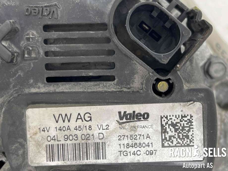 Dynamo diesel til Škoda Kodiaq 2017-->> (VALEO|04L903021D|04L 903 021 DX|04L903021H|04L903021HX|2715271A|118468041|TG14C097)