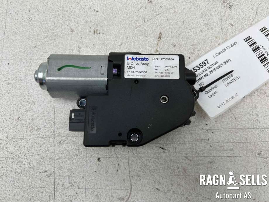 Takluke motor til BMW M2 2015-2021 (F87) (F87) (67 61 7 316 535|67617316536|1732593A)