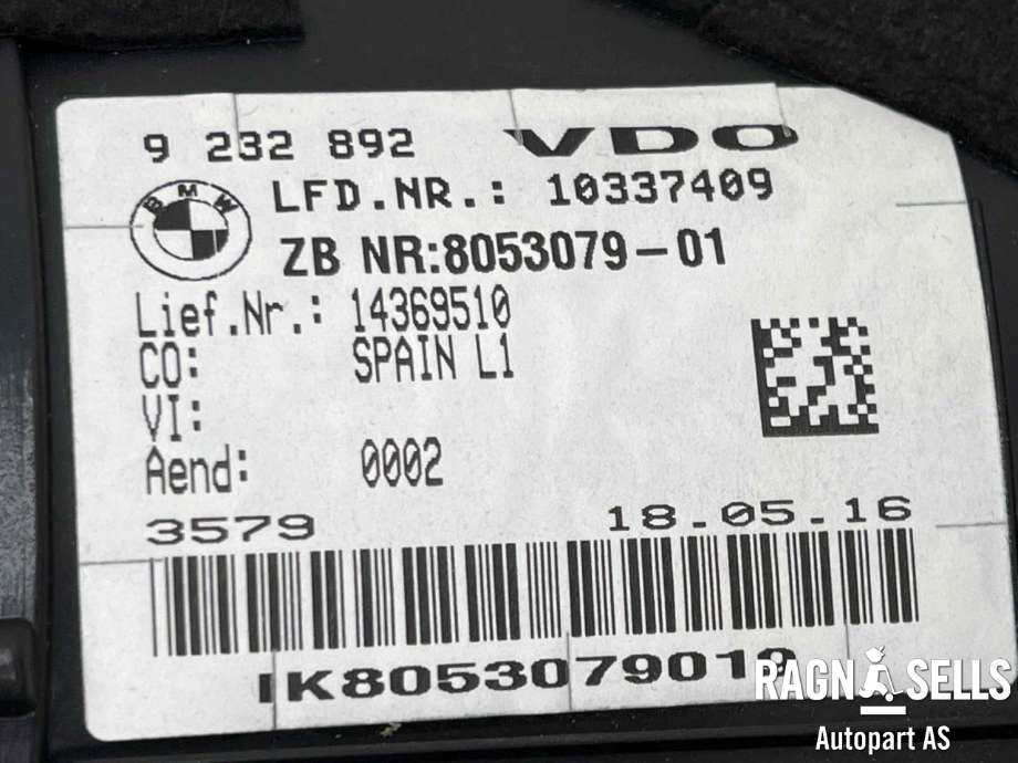 Speedometer til BMW M2 2015-2021 (F87) (F87) (62 10 8 090 140|9232892|10337409|8053079-01|)