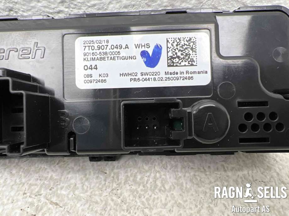 Varmeapparat betjening bak til VW ID.BUZZ 2022-->>  (7T0 907 049 A|)