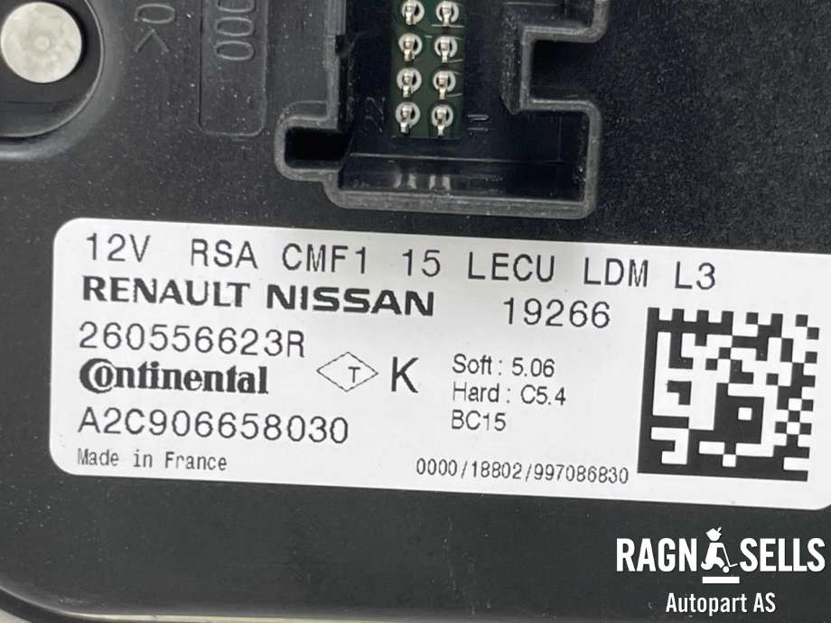 Styreenhet LED til Renault Zoe 2019-->> (Fase 2)  (CONTINENTAL||260556623R|A2C906658030)