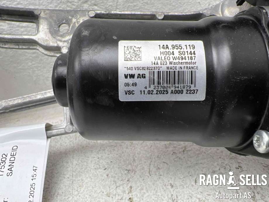 Viskermotor frontrute komplett m/overføring til VW ID.7 2023-->>  (14A 955 113 B|14A955120|14A955119)