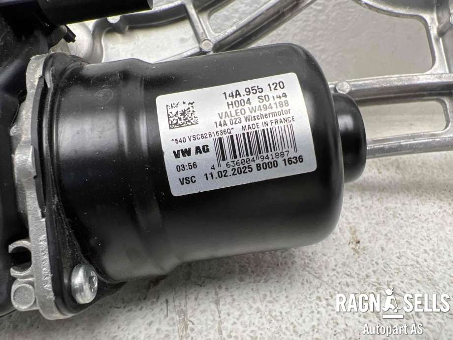 Viskermotor frontrute komplett m/overføring til VW ID.7 2023-->>  (14A 955 113 B|14A955120|14A955119)