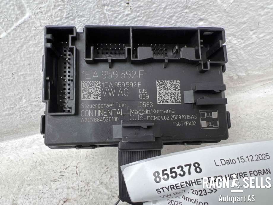 Styreenhet dør høyre foran til VW ID.7 2023-->>  (CONTINENTAL|1EA 959 592 F|A2C7884520100|)