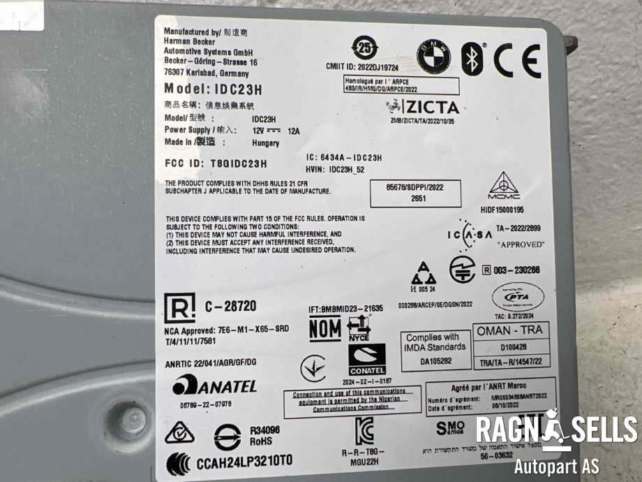 Bilstereo navigasjon til BMW iX1 2023-->> (U11) (U11) (65 12 5 B87 7B2|)