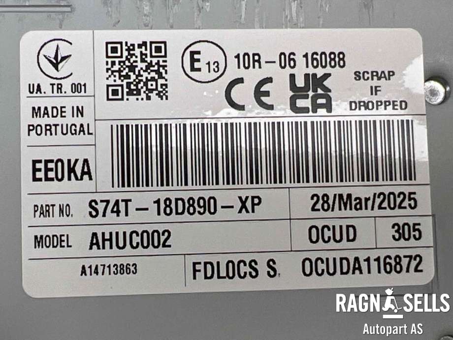 Bilstereo til VW Transporter / Caravelle 2019-->> (T6.1) (T6.1) (7TG 035 195 AF|S74T-18D890-XP|)