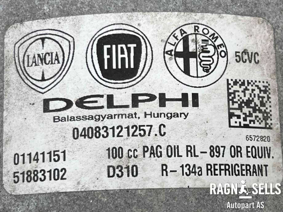 Aircondition kompressor til Fiat 500L (MPV) 2013-2015  (DELPHI|52003012|51883102|71795978|52003263|51986965)