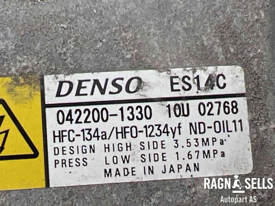 Aircondition kompressor hybrid til Toyota Auris 2015-2019 (Type II, Fase 2) (8837047033|88370-47030|88370-47031|88370-47032|88370-47033|)