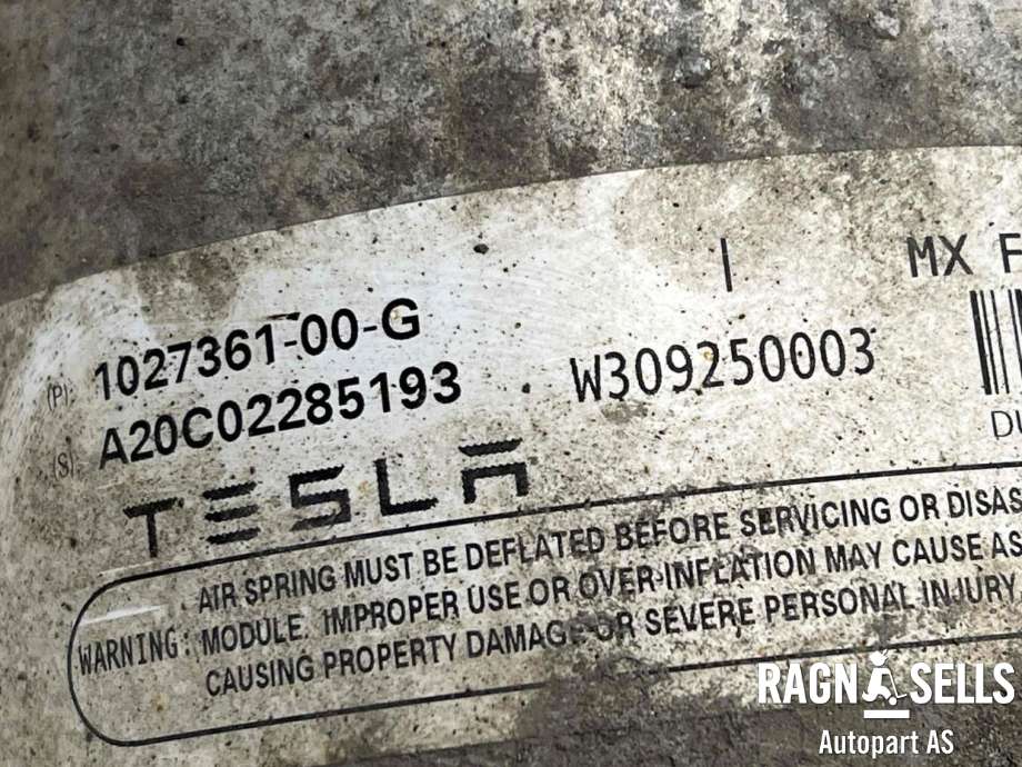 Fjær foran nivå luftpute/belg til Tesla Model X 2016-->> (1027361-00-G|)