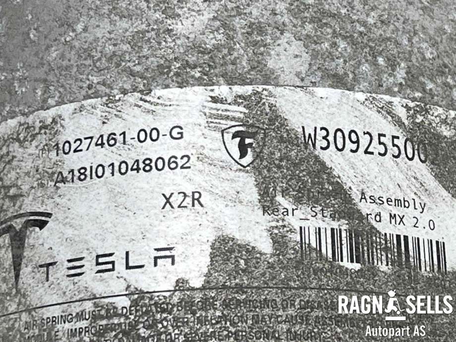 Fjær bak nivå luftpute/belg til Tesla Model X 2016-->>  (1027461-00-G|)