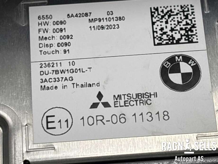 Bilstereo navigasjon skjerm til BMW iX3 2021-->> (65 50 5 A42 087|)